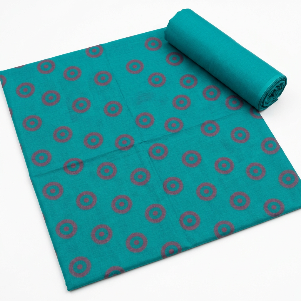 Premium Solid Dyed Sea Green Cotton Jacquard – 2-Piece Unstitched Suit