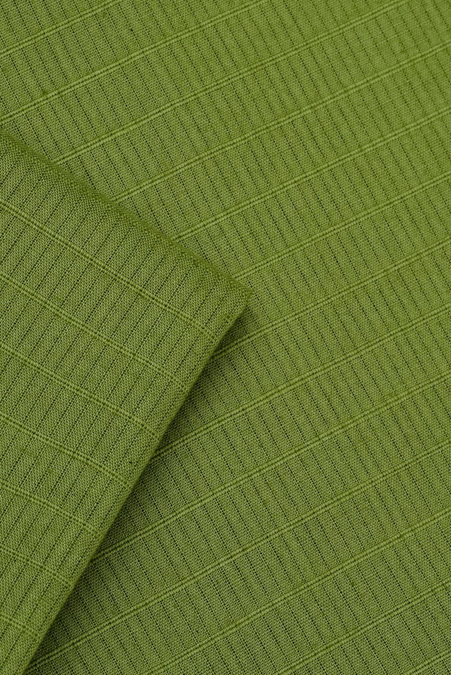 Slub Texture Unstitched Fabric – Moss Green | Western Co-ord Set Fabric