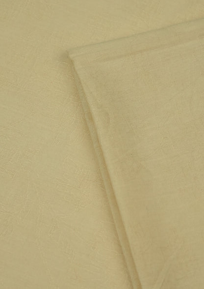 100% Cotton Jacquard Unstitched Fabric – Pale Yellow | Co-ord Set & Kurti Fabric
