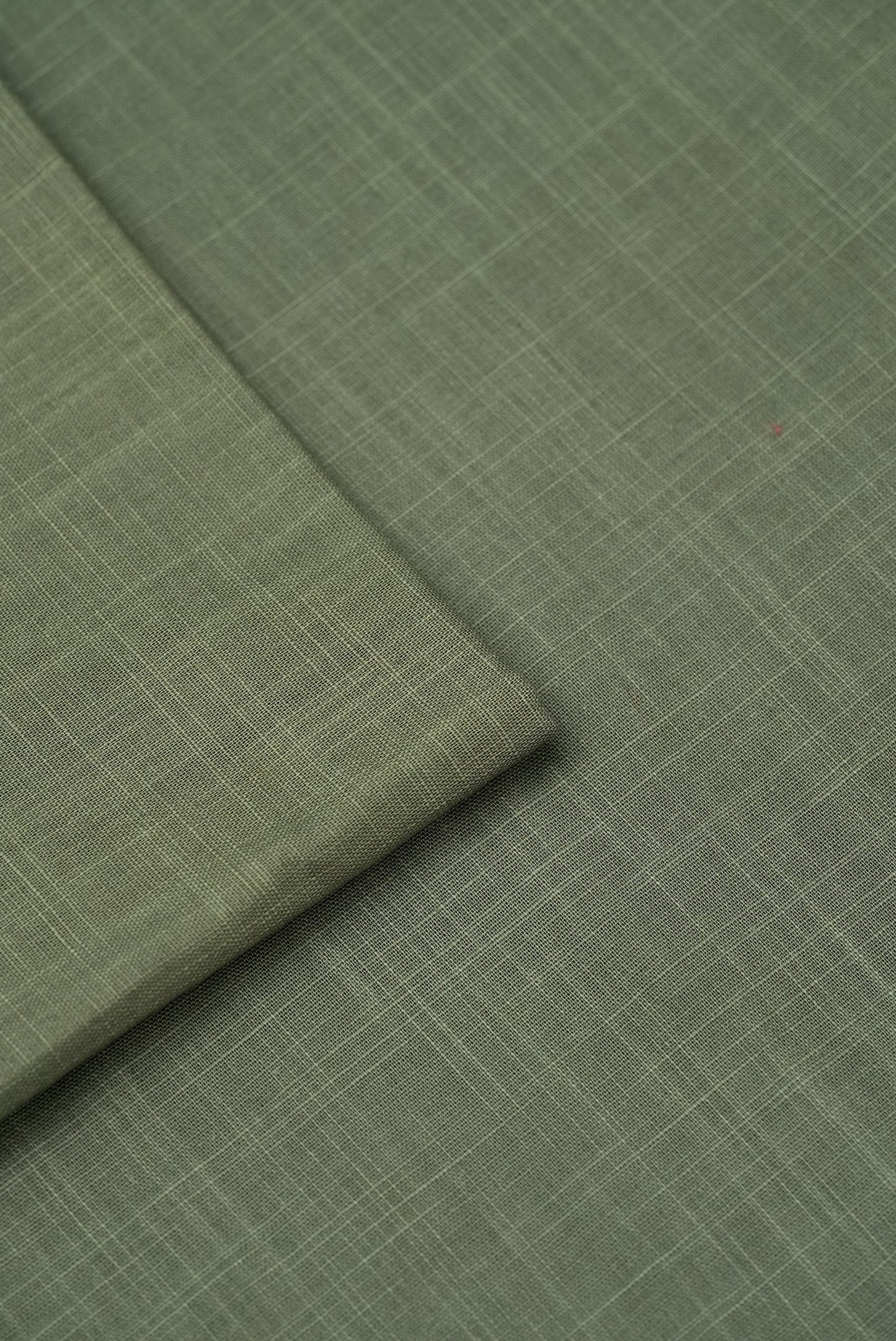 Slub Texture Unstitched Fabric – Olive Green | Western Co-ord Set Fabric