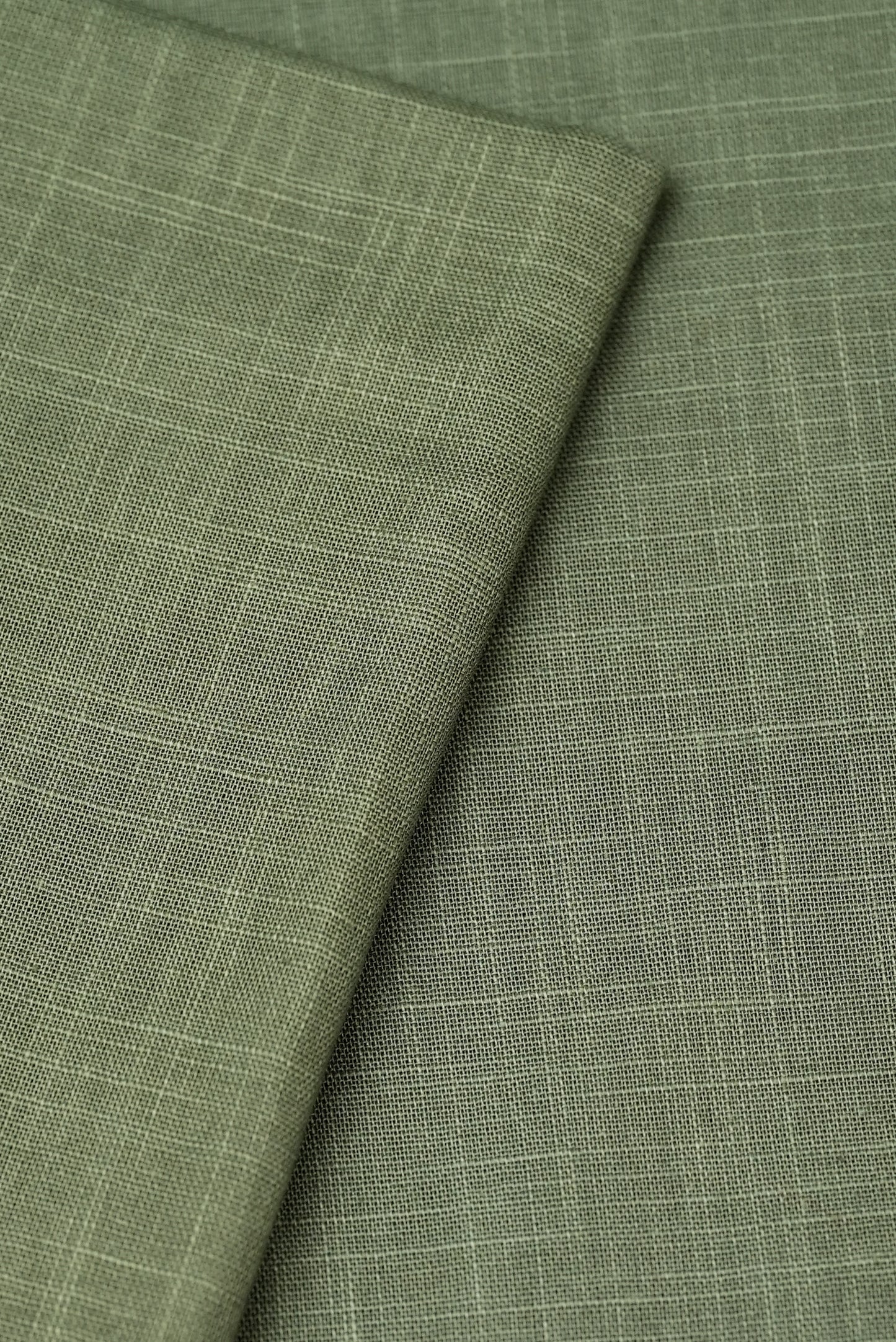Slub Texture Unstitched Fabric – Olive Green | Western Co-ord Set Fabric
