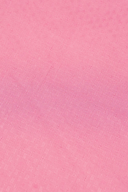 100% Cotton Jacquard Unstitched Fabric – Pink