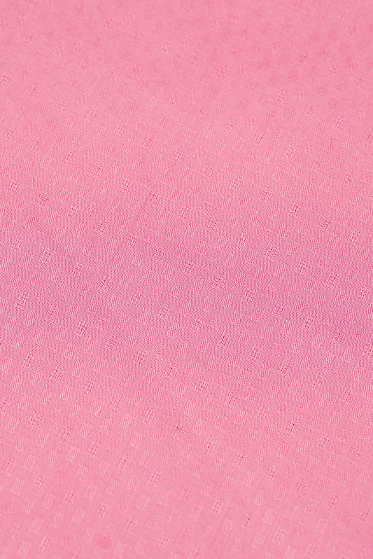 100% Cotton Jacquard Unstitched Fabric – Pink