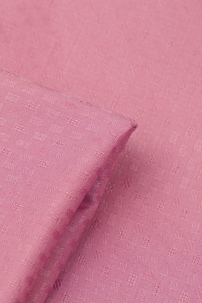 100% Cotton Jacquard Unstitched Fabric – Pink