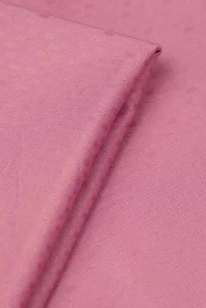 100% Cotton Jacquard Unstitched Fabric – Pink