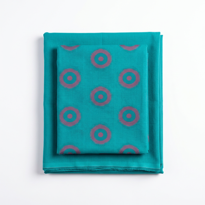 Premium Solid Dyed Sea Green Cotton Jacquard – 2-Piece Unstitched Suit