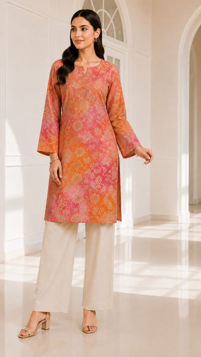 Premium Tie & Dye Cotton Jacquard – 2-Piece Unstitched Suit